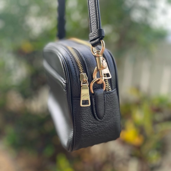 Coach Black Leather Jess Camera Crossbody Bag - Picture 3 of 8